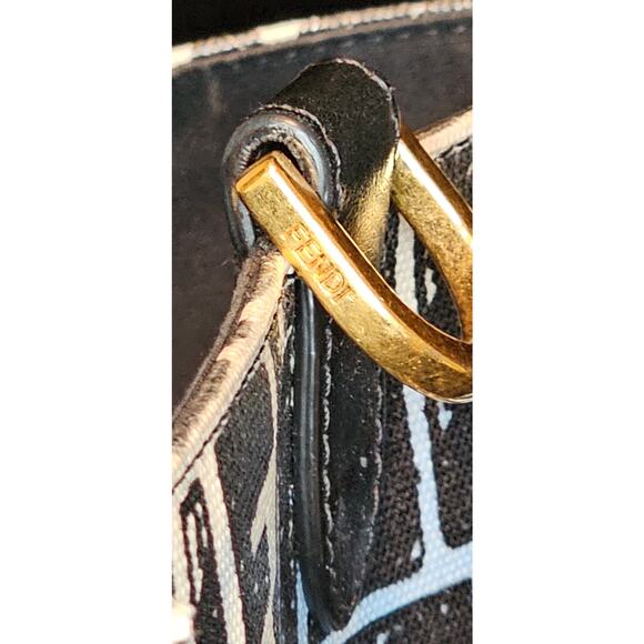 Fendi Shopper Tote Joshua Vides Zucca Coated Canvas Large - Picture 3 of 16